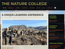 Tablet Screenshot of naturecollege.co.za